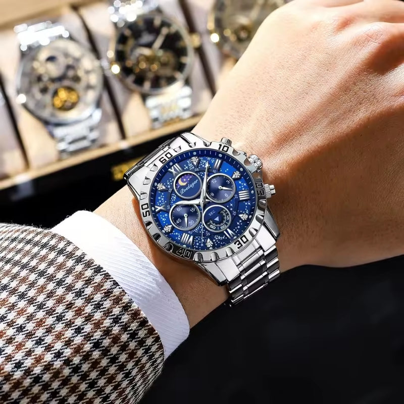 Poedagar Salvatore Silver Blue - On the wrist
