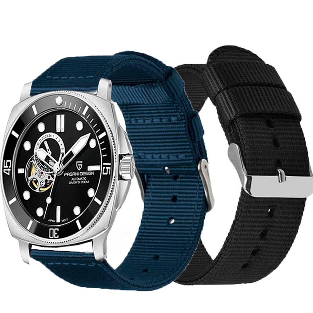 Nylon Strap Compatible with Watch Pagani Design Atlantis - On the wrist