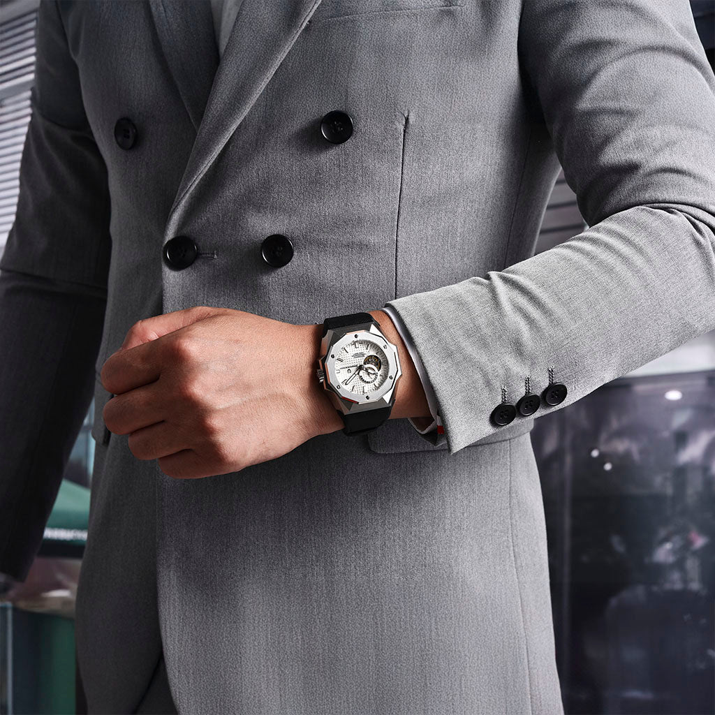 Pagani Design Armored White - On the wrist