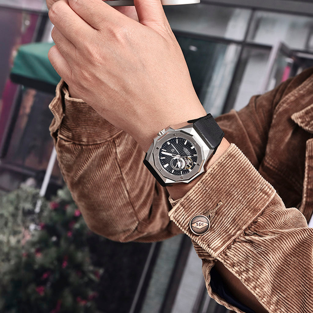 Pagani Design Armored Black and White - On the wrist