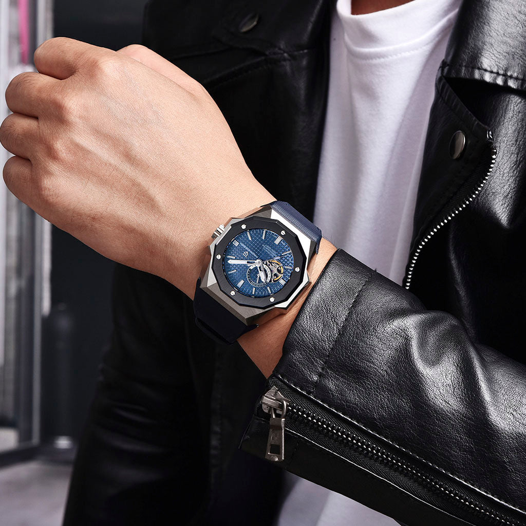 Pagani Design Armored Dark Blue - On the wrist