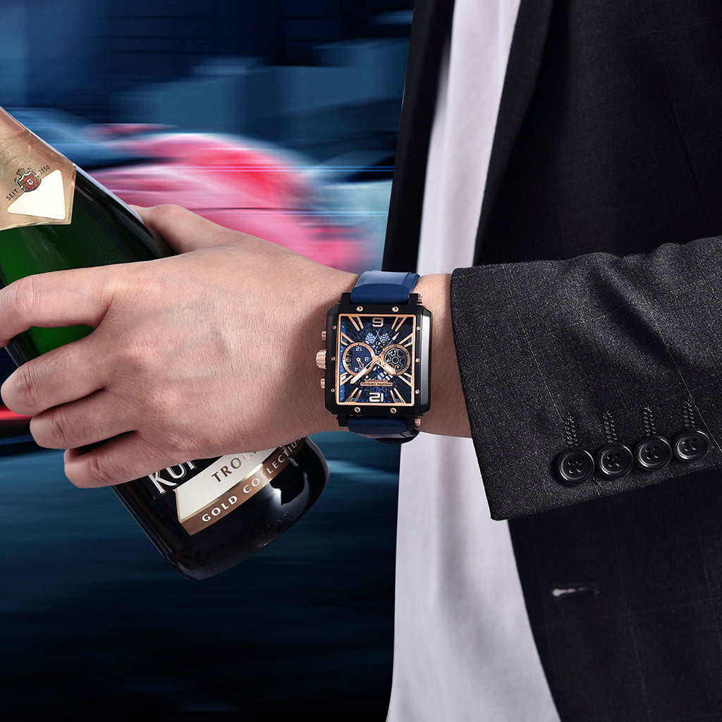 Pagani Design Mônaco Gold Blue - Case and bracelet