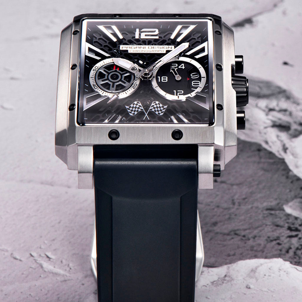 Pagani Design Mônaco Silver Black - Case and bracelet