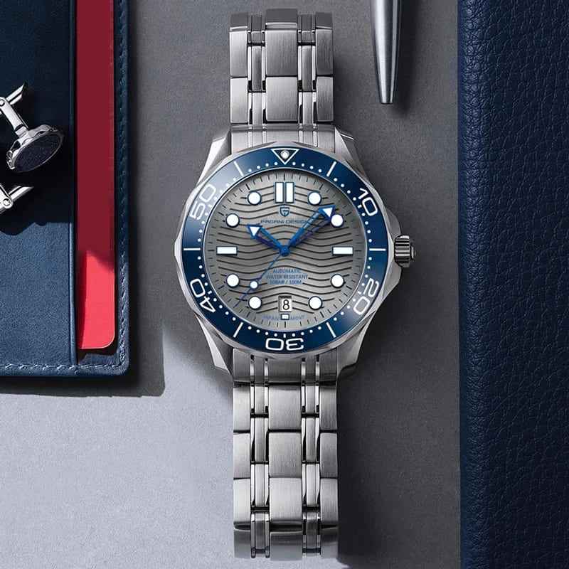 Pagani Design Veracius Blue Stainless Steel Bracelet - On the wrist