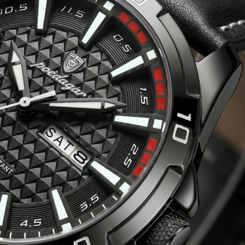 Poedagar Meridian Black Night - On the wrist