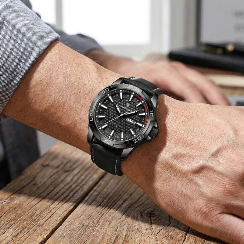 Poedagar Meridian Black Night - Case and bracelet
