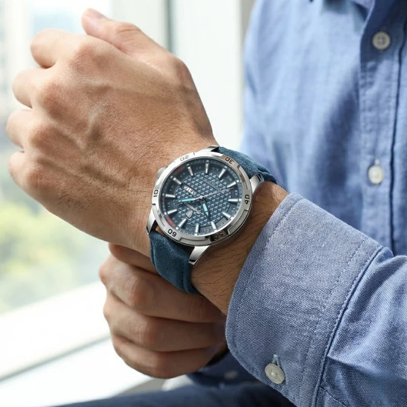 Poedagar Meridian Blue Ocean - Case and bracelet