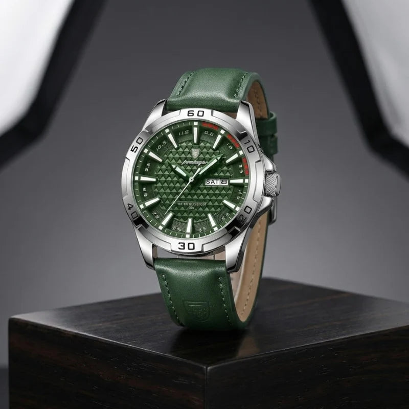 Poedagar Meridian Green Savage - Case and bracelet