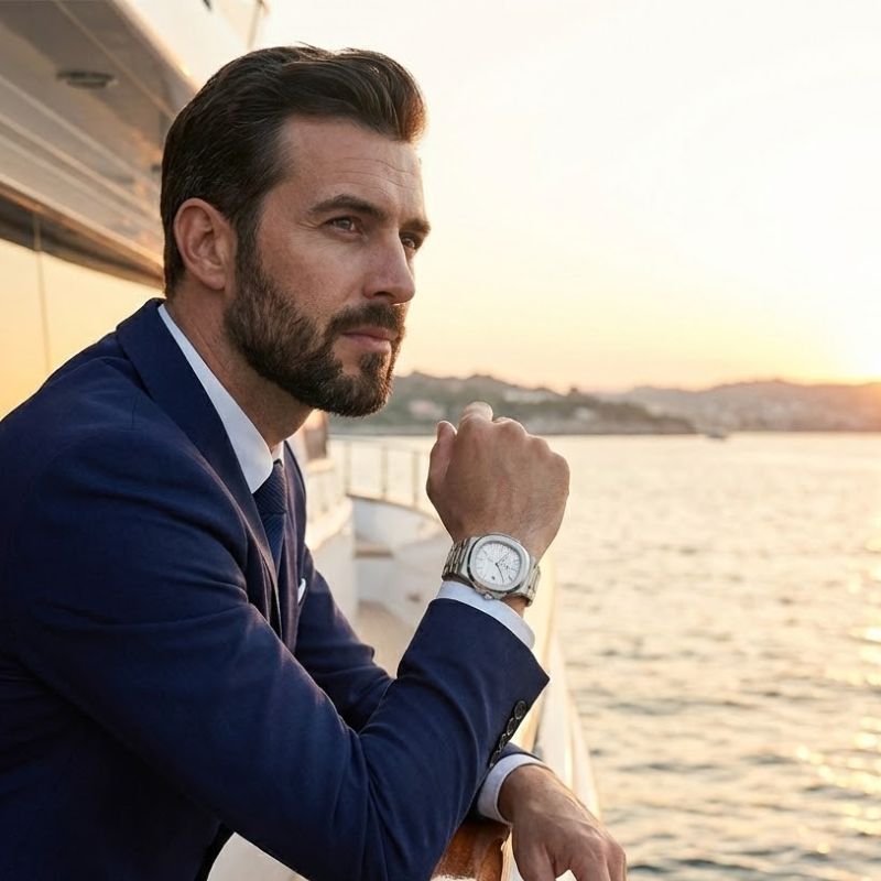 Poedagar Nautilus White - On the wrist