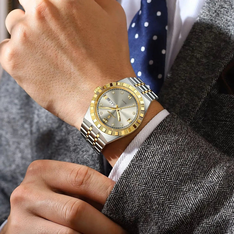 Poedagar Biancardi Gold Grey - Case and bracelet