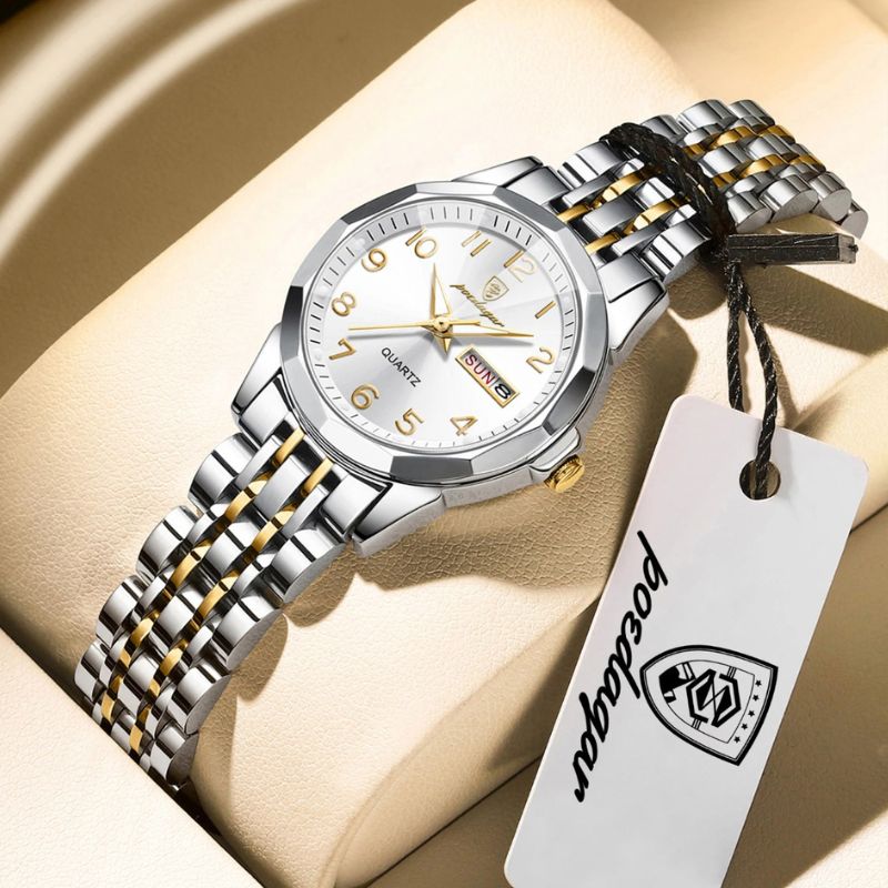 Relógio Poedagar Dual Essence Gold White - Dial
