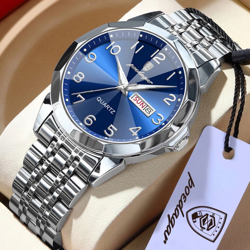 Relógio Poedagar Dual Essence Silver Blue - Technical detail