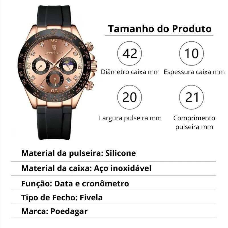 Poedagar Ducatti Rosé Nero - Case and bracelet