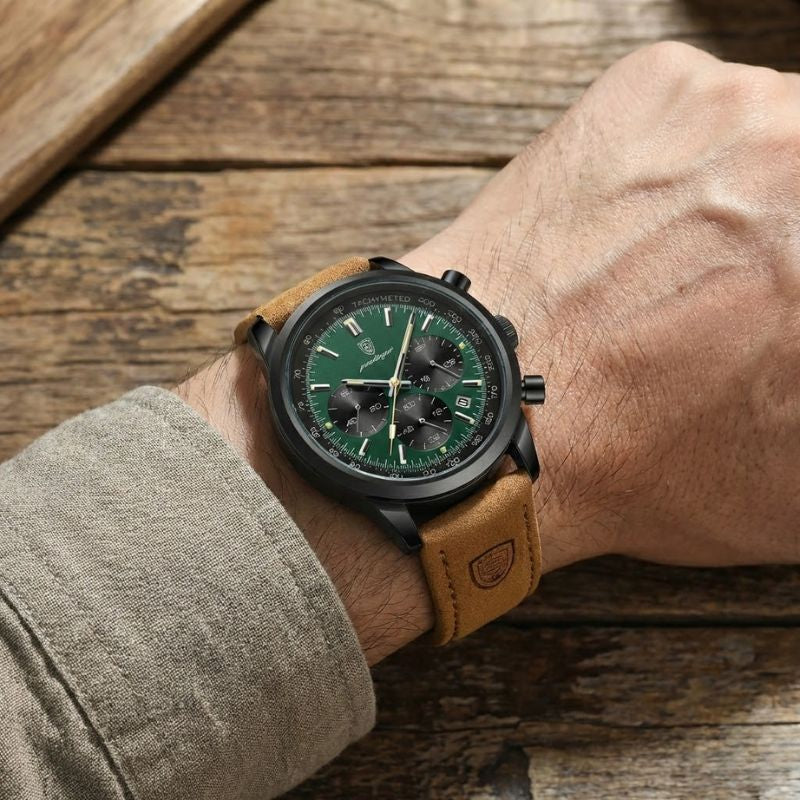 Poedagar Etienne Black Green - On the wrist