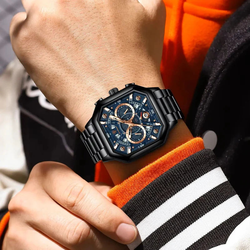 Poedagar Loretto Black Blue - On the wrist