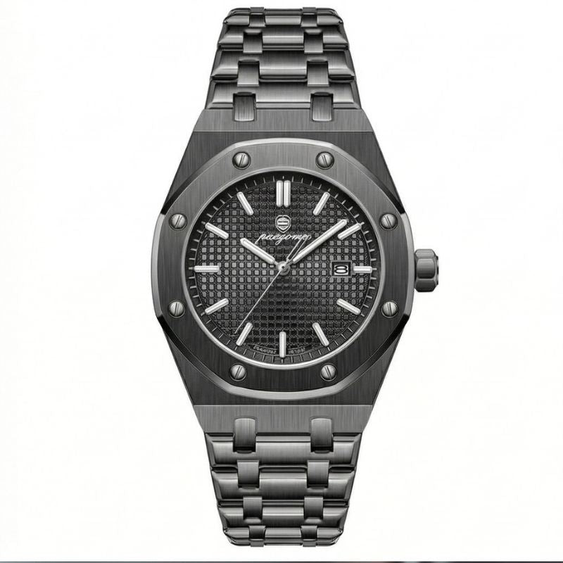 Relógio Poedagar Deluxe Octagon All Black - Finishing