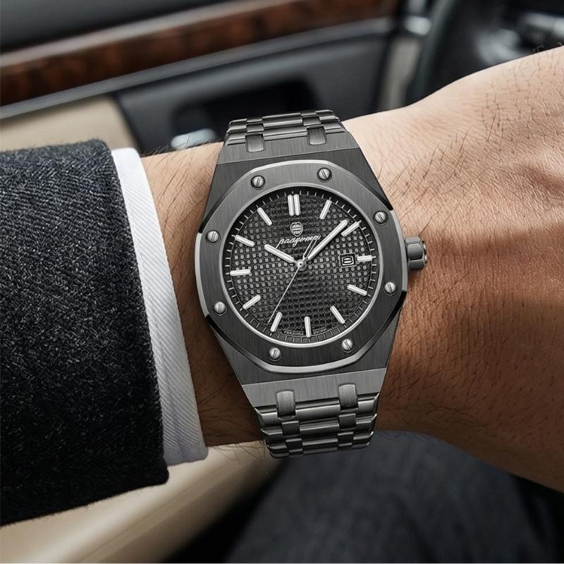 Relógio Poedagar Deluxe Octagon All Black - On the wrist