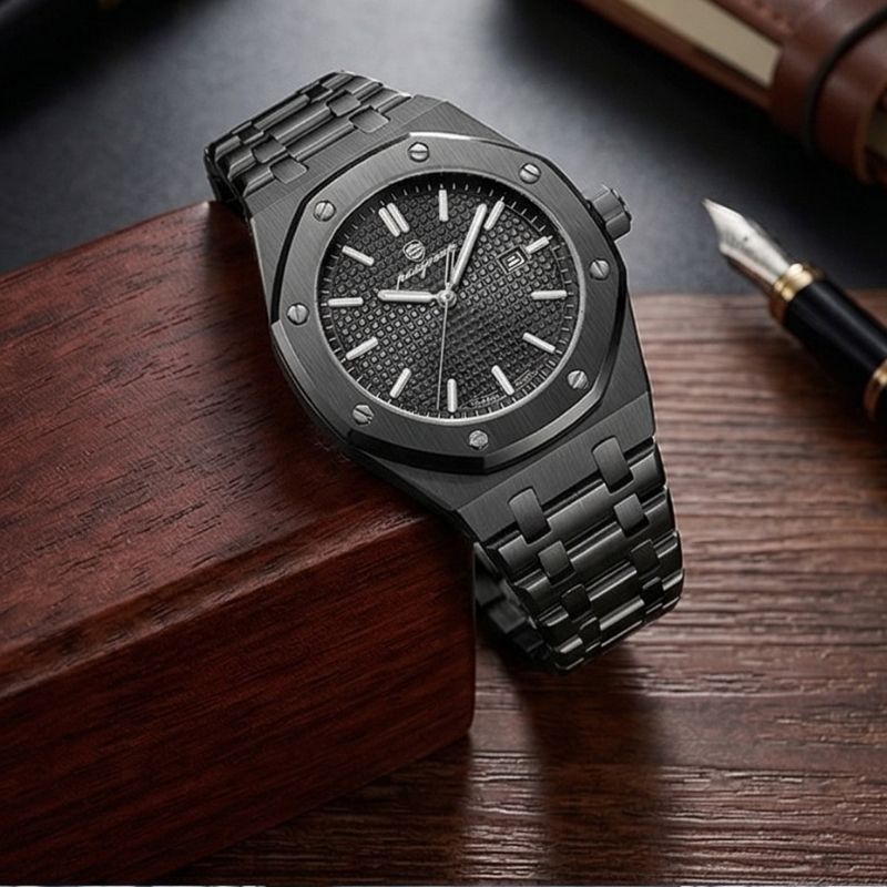 Relógio Poedagar Deluxe Octagon All Black - Dial
