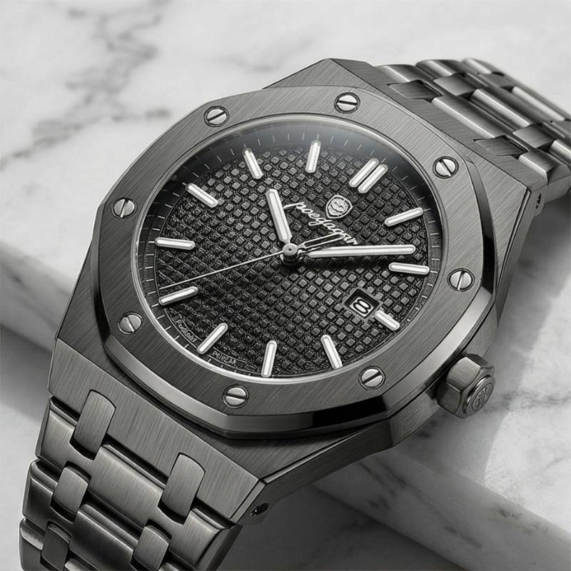 Relógio Poedagar Deluxe Octagon All Black - Technical detail