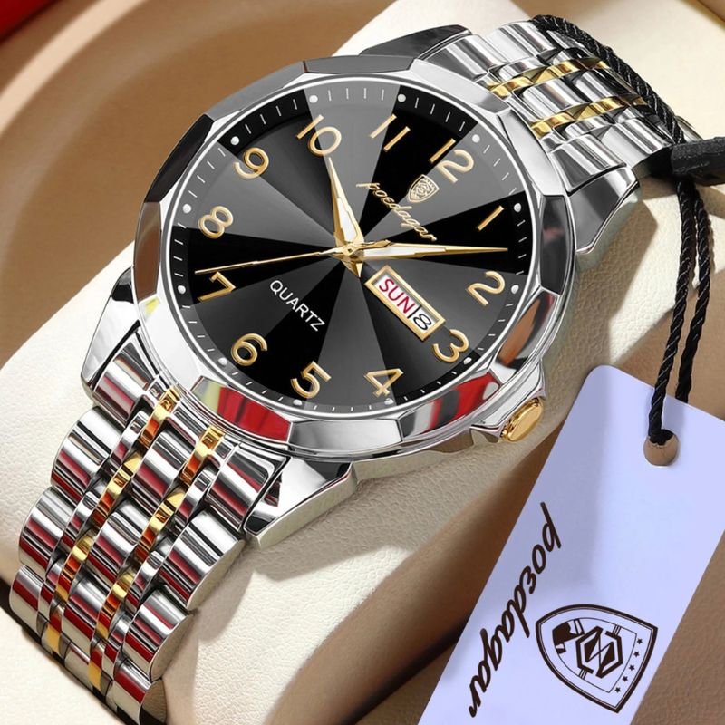 Relógio Poedagar Dual Essence Gold Black - Dial