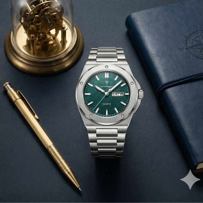 Relógio Poedagar Majesty Silver Blue - Dial