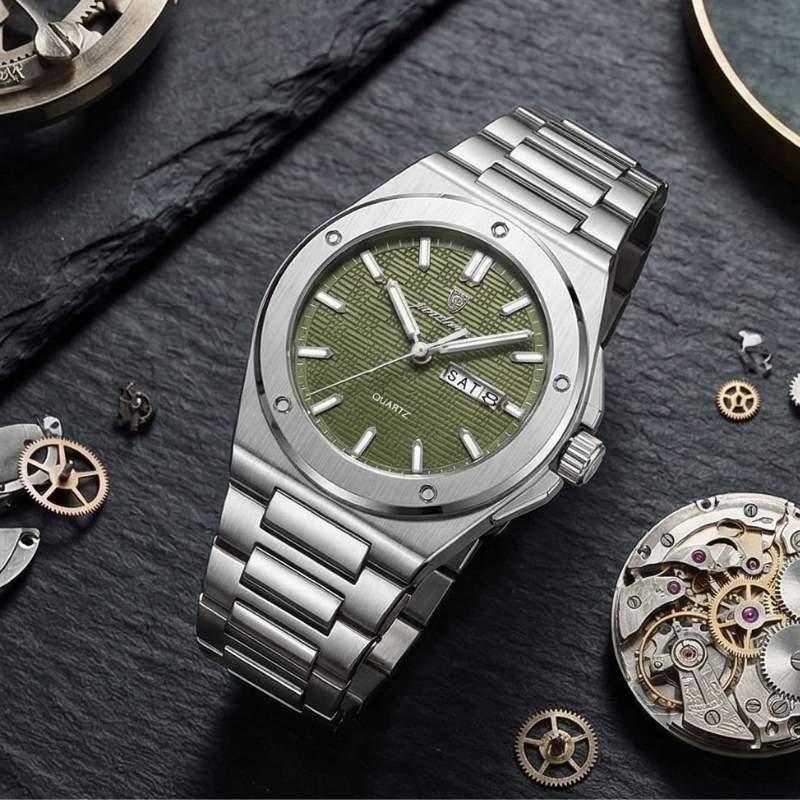Relógio Poedagar Majesty Silver Green - Dial