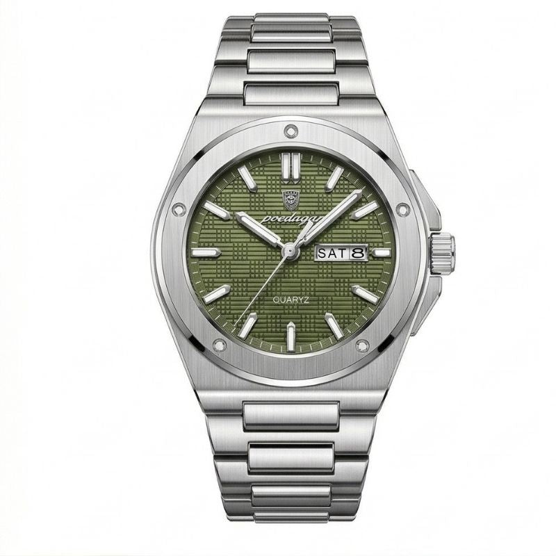 Relógio Poedagar Majesty Silver Green - Finishing