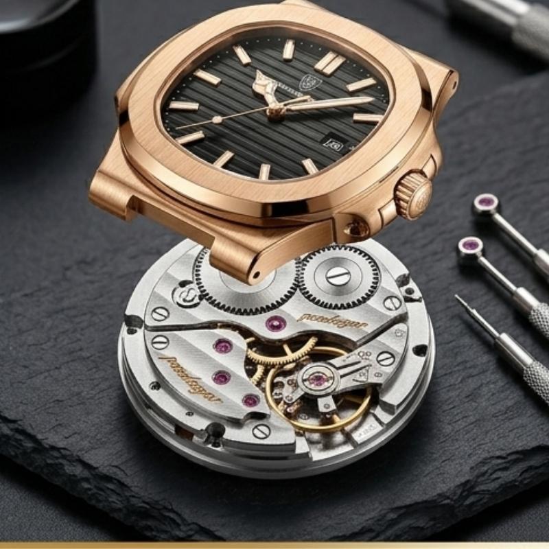 Relógio Poedagar Nautilus Rose Black - Case and bracelet