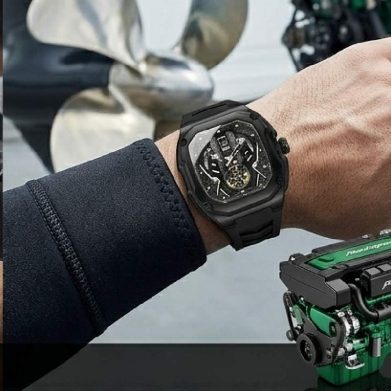 Relógio Poedagar Velocity Black - Case and bracelet