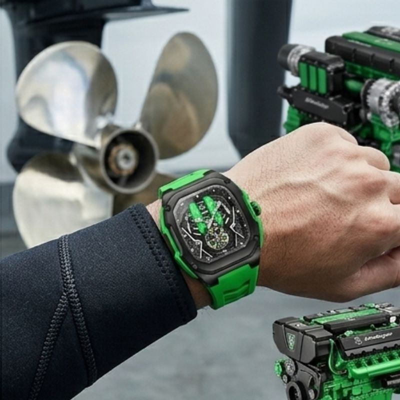 Relógio Poedagar Velocity Green - On the wrist