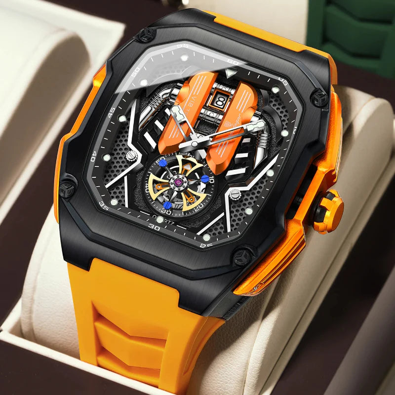 Relógio Poedagar Velocity Orange - Dial