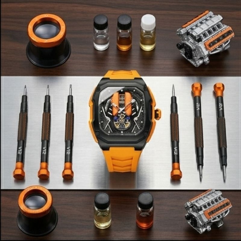 Relógio Poedagar Velocity Orange - Presentation
