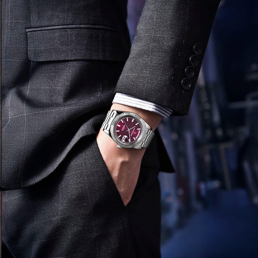 Pagani Design London Silver Cherry Red - Dial