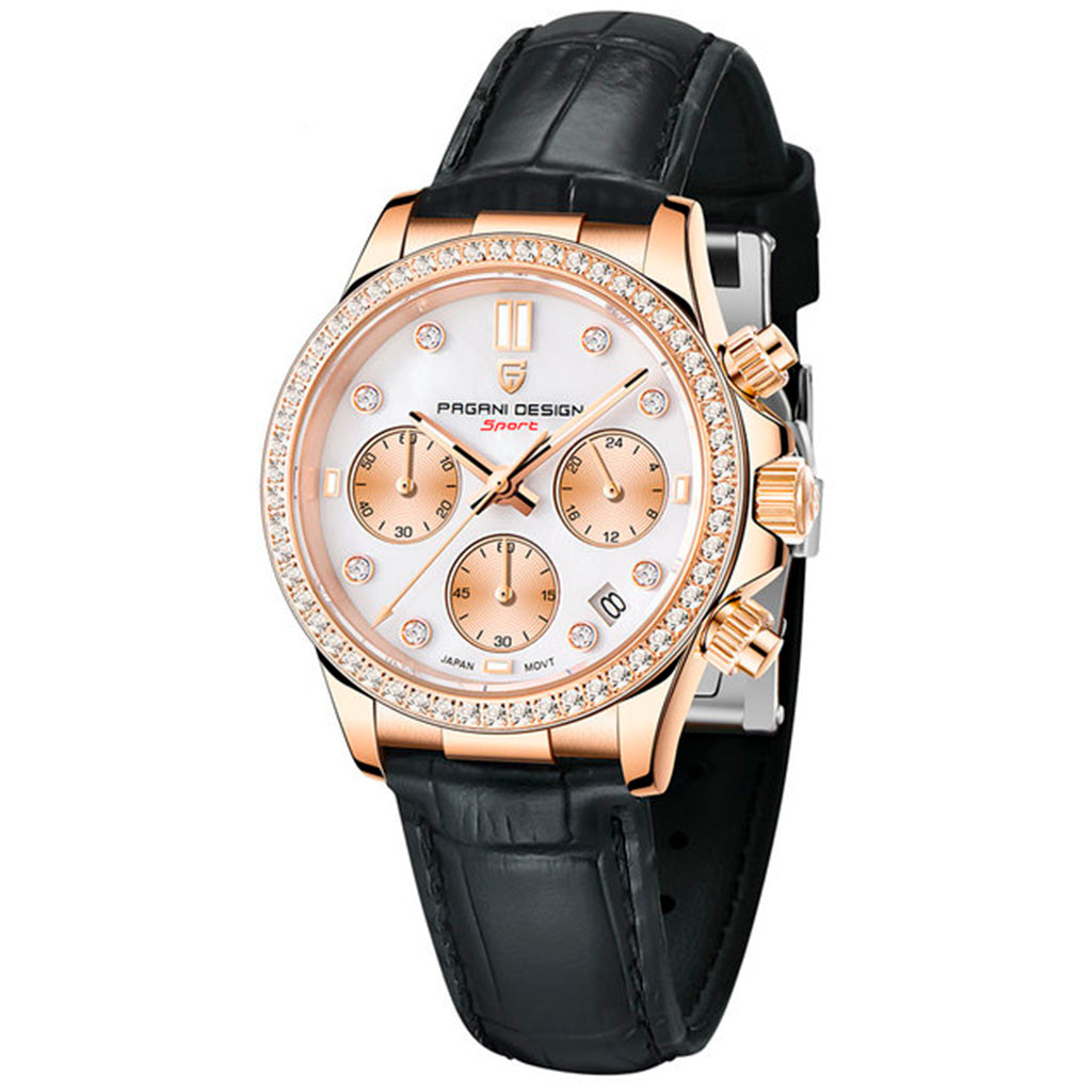 Women's Watch Pagani Design Daisy Gold Black - Finishing