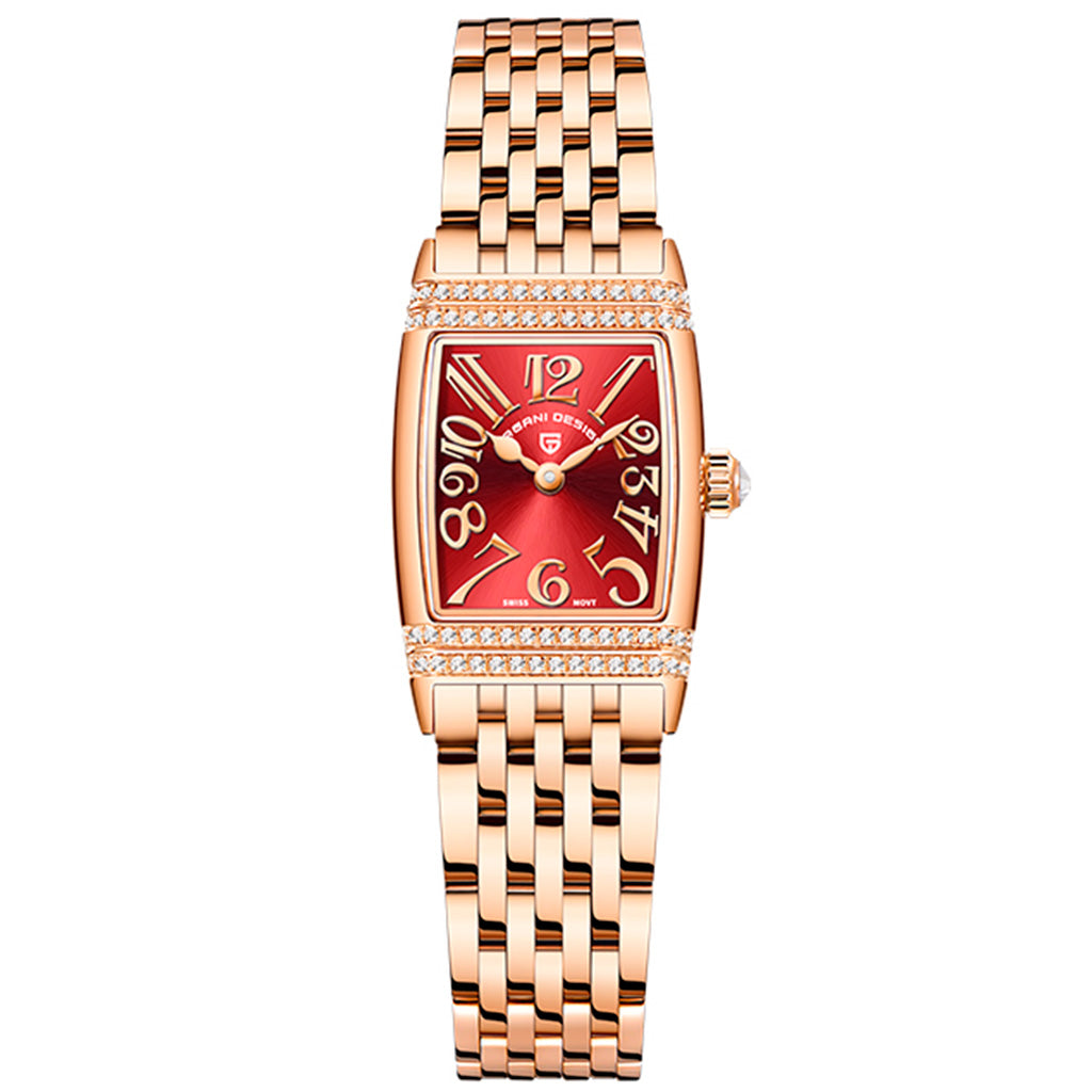 Women's Watch Pagani Design Sunflower Gold Red - Finishing