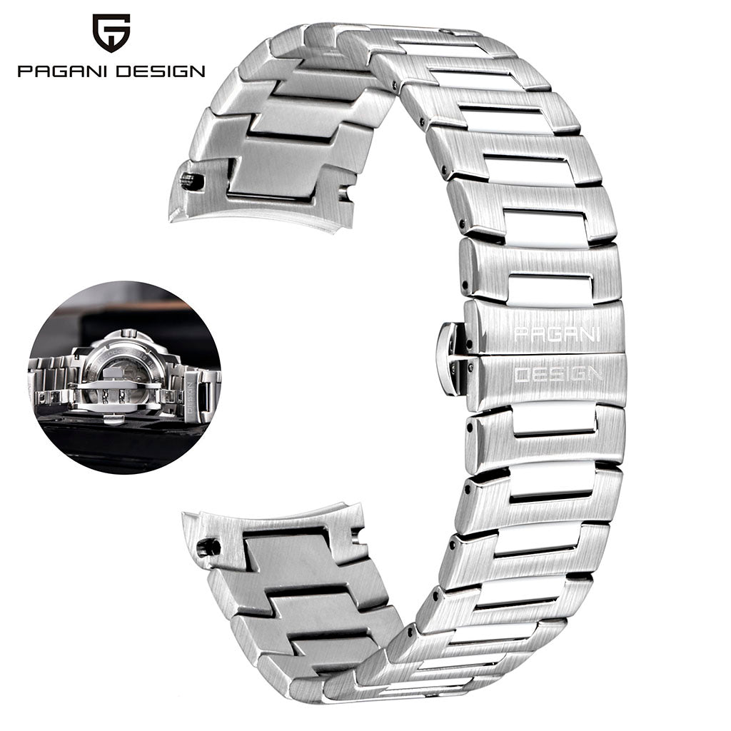 Pagani Design Stainless Steel Watch Strap 316L 24mm x 220mm - Case and bracelet