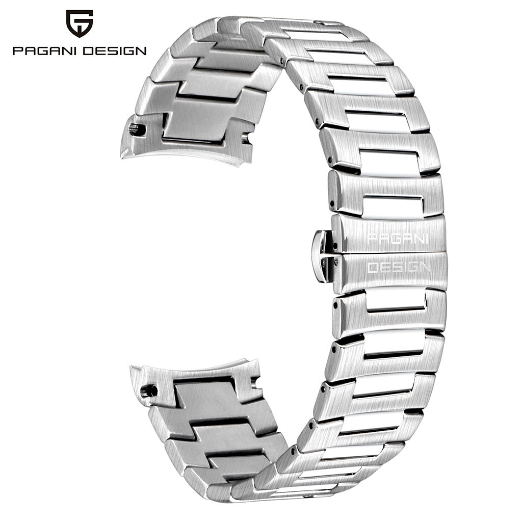 Pagani Design Stainless Steel Watch Strap 316L 24mm x 220mm - On the wrist