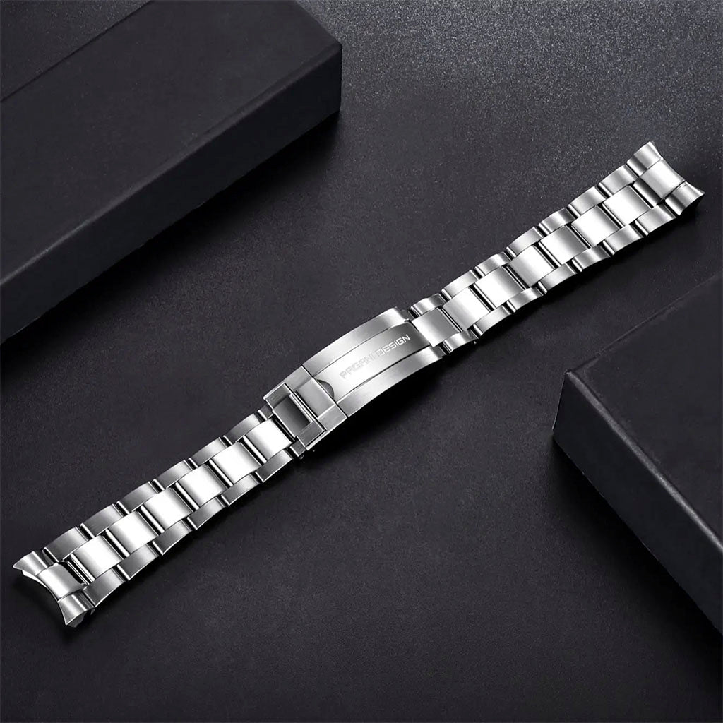 Pagani Design Stainless Steel Watch Strap 316L 20mm x 220mm - On the wrist