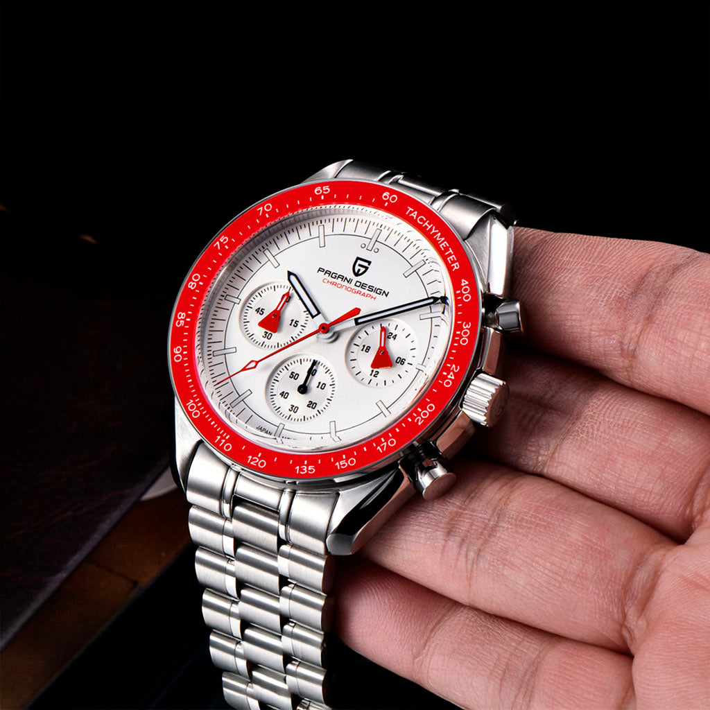 Pagani Design Lorenzo Red Silver - Case and bracelet