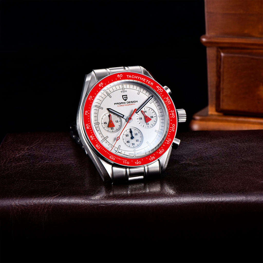 Pagani Design Lorenzo Red Silver - On the wrist