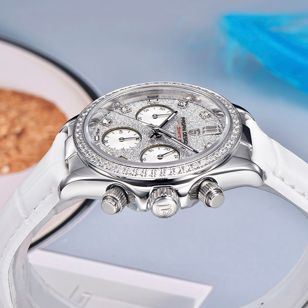 Women's Watch Pagani Design Daisy White - Case and bracelet