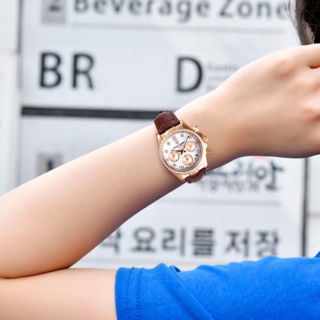 Women's Watch Pagani Design Daisy Gold Brown - Dial
