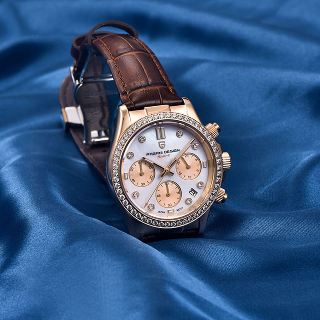Women's Watch Pagani Design Daisy Gold Brown - Technical detail