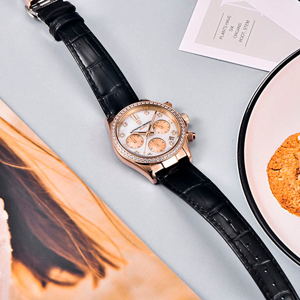 Women's Watch Pagani Design Daisy Gold Black - Dial