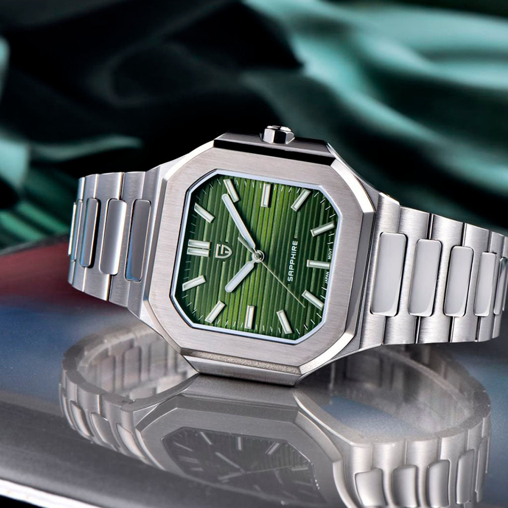 Pagani Design Square Green - Case and bracelet