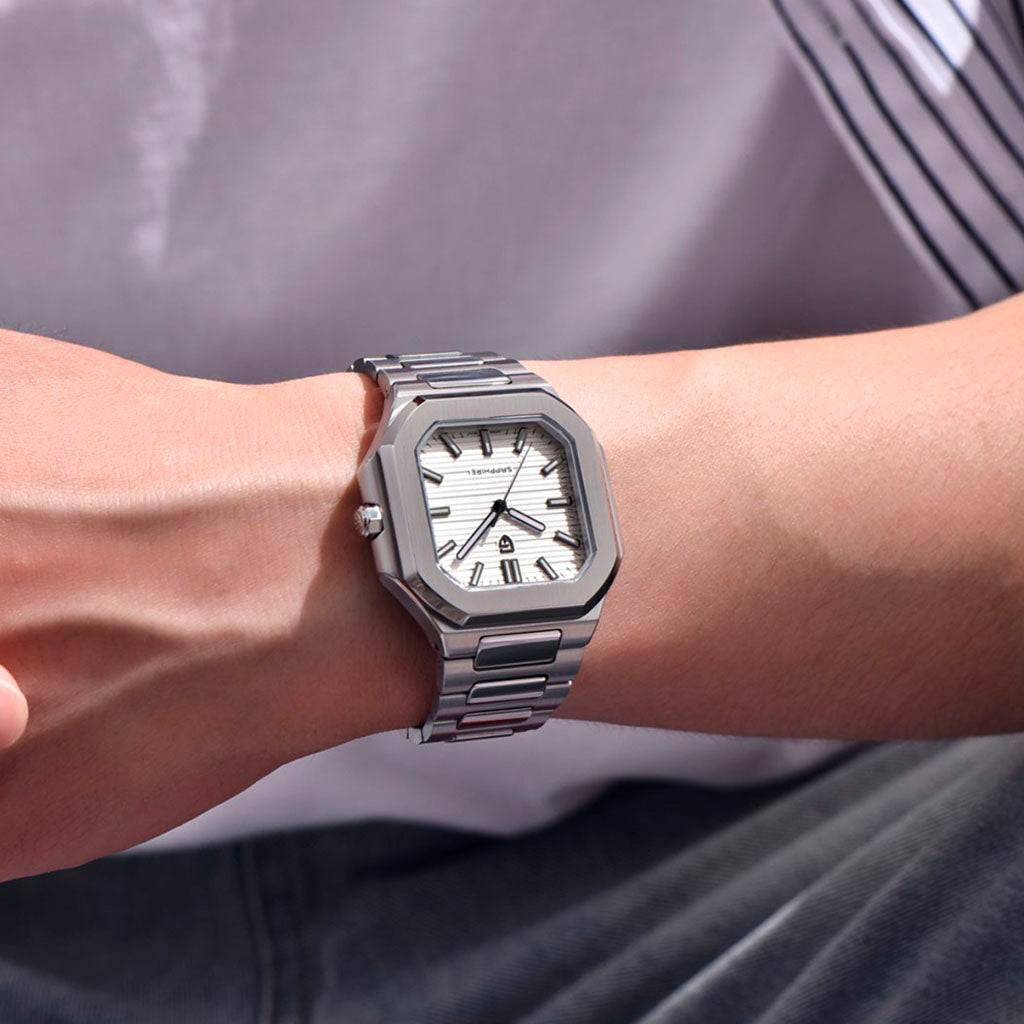 Pagani Design Square White - On the wrist