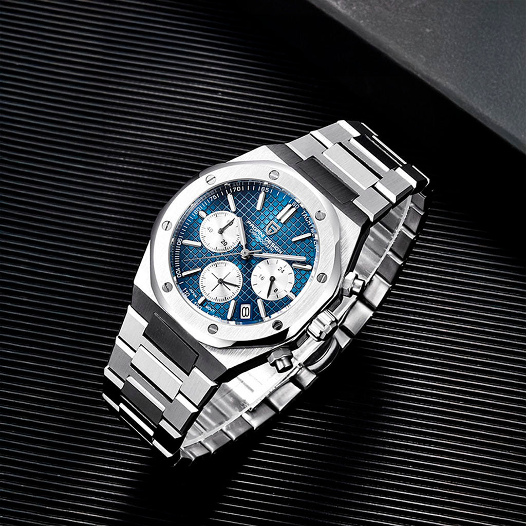 Pagani Design Track Blue - On the wrist