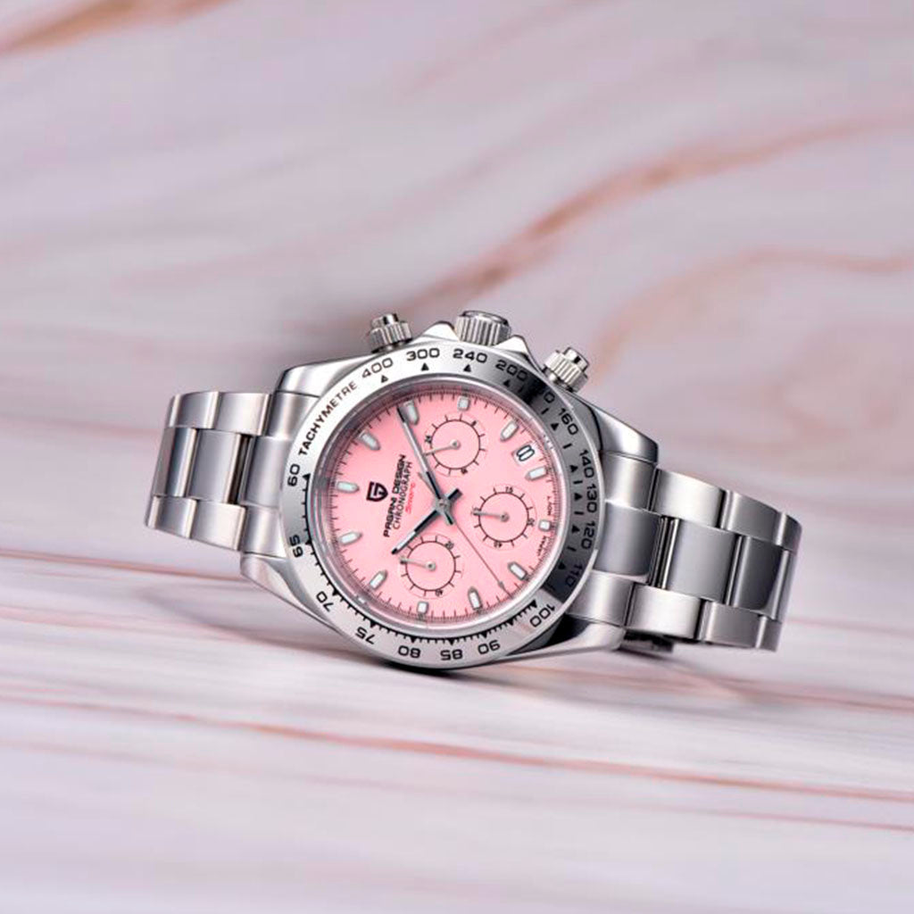Pagani Design Veraci Silver Pink - Case and bracelet