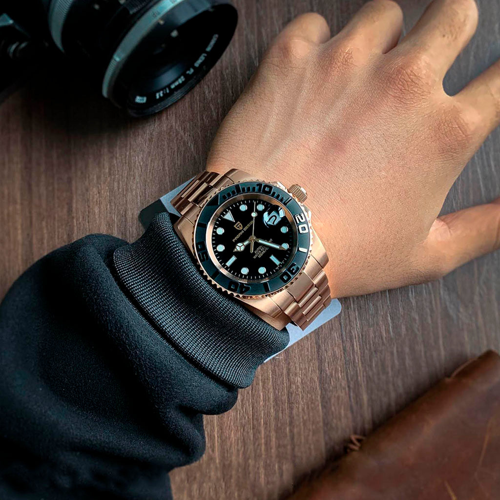 Pagani Design Explorer Pure Gold - On the wrist