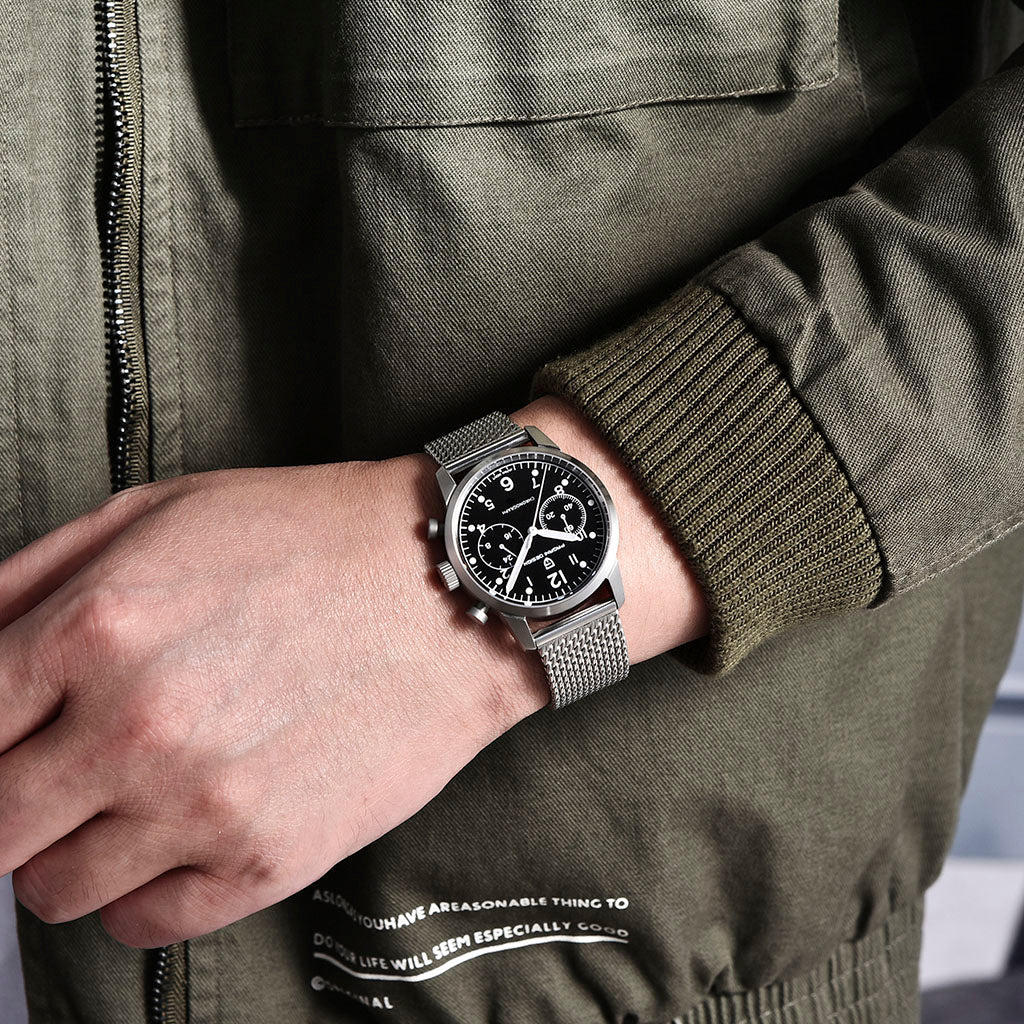 Pagani Design Frankfurt Silver Black - Dial